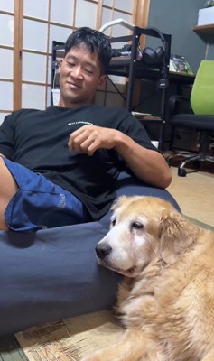 きんちゃんと飼い主さんのやり取り