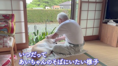 お世話をするおじいちゃん