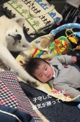 赤ちゃんがお昼寝