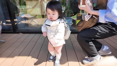 初めてのお散歩に挑戦！