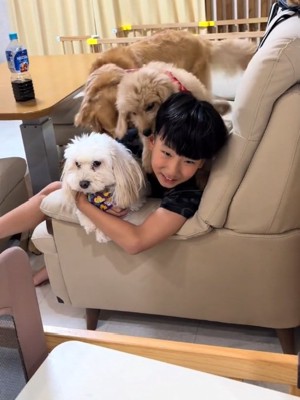 笑顔のお孫さん