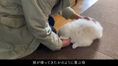 喜ぶおばあちゃん