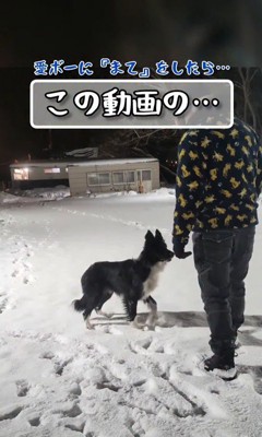 雪の中でトレーニング開始♪