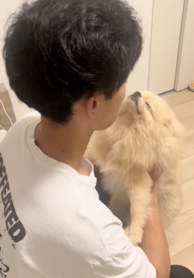 パパと目が合っちゃった