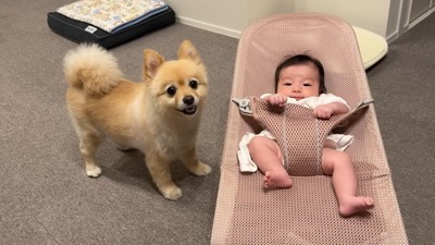 赤ちゃんが落ち着いたらニッコリ♪