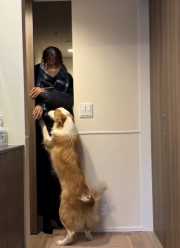 ママのお出迎え