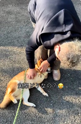 問いかける飼い主さん