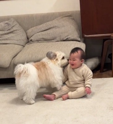 片足を上げる小太郎くん