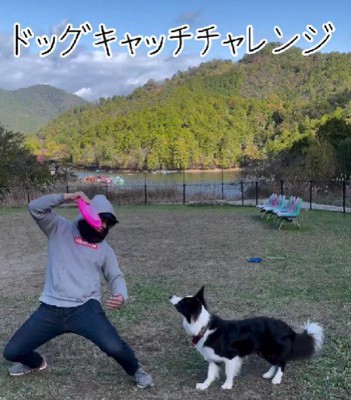「ドッグキャッチ」に挑戦♪