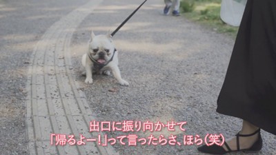 出口に向かおうとした途端に拒否