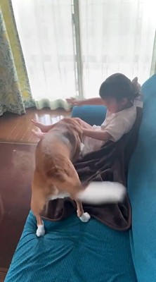 姪っ子ちゃんに会えて大喜び!
