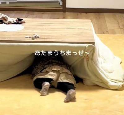 女の子もこたつの中へ♡