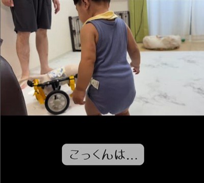 車椅子に挑戦する琥珀くん6