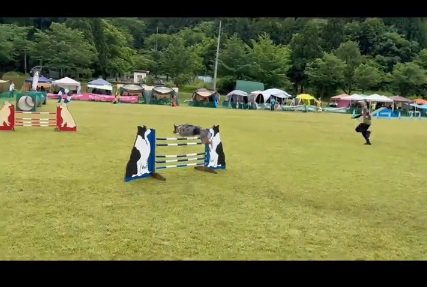 ハードルを飛ぶみかづきちゃん