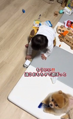 おもちゃで遊ぶ赤ちゃん