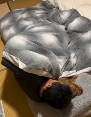 狭そうなお父さん