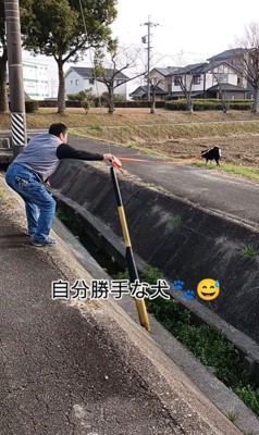 お父さんと定春くんのお散歩4