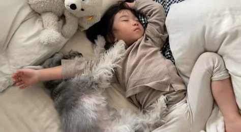 一緒に寝るトトちゃんと女の子⑩