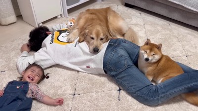 「みんなでお昼寝~!」