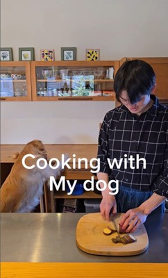 料理を手伝うサンタくん2