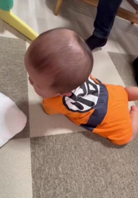 寝返りに成功♡