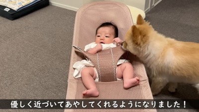 一生懸命あやしてくれています