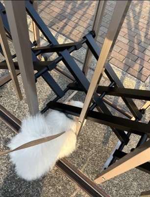 組み木をくぐろうとする天くん