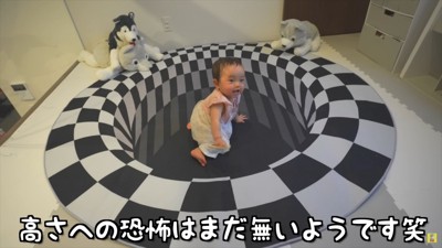 トリックアートの大穴で検証！