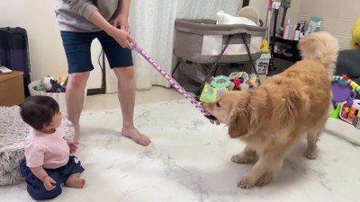 ロープで遊んでいたら…