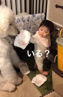 おむつを渡された!