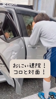 車内を覗き込む男性