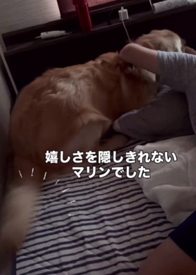 嬉しくて尻尾フリフリ♪