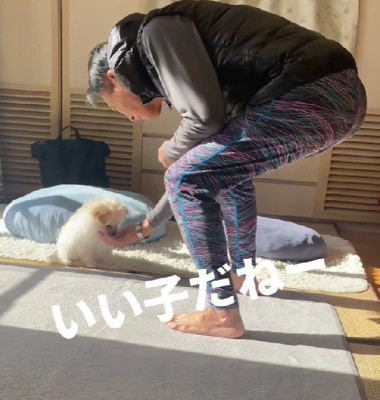 褒めるときは全力で♪