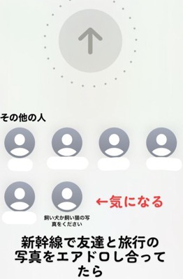 友人とエアドロをしていたら