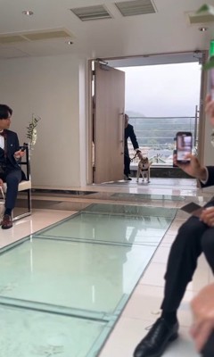 リングドッグを務めるじろー君