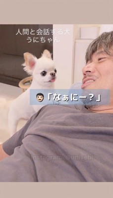 「なぁに」と言うお父さん