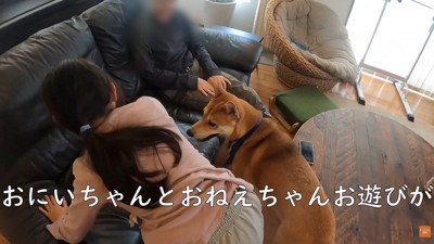 ワンジローくんは心配そう!