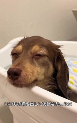 いつものバスタブが…