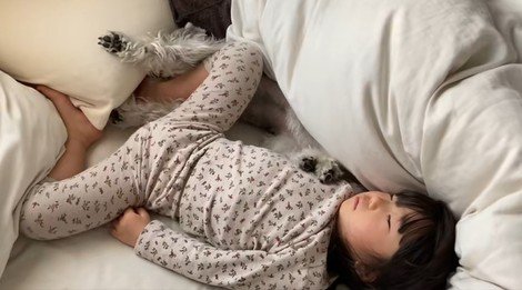 一緒に寝るトトちゃんと女の子8