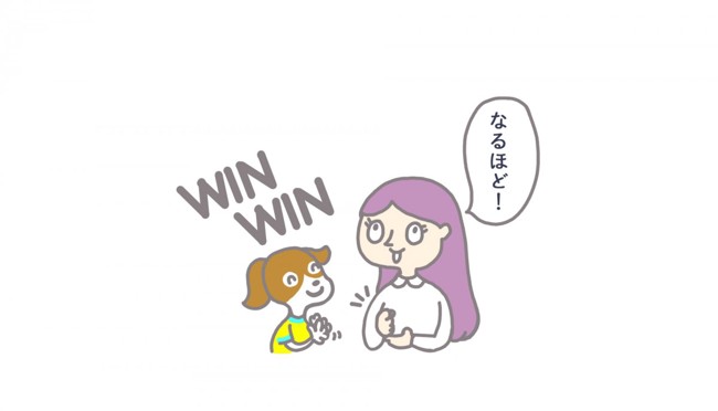 理解する犬と女性