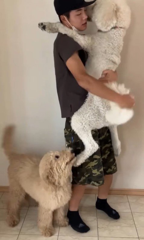 ますお君＆まるお君の熱烈歓迎