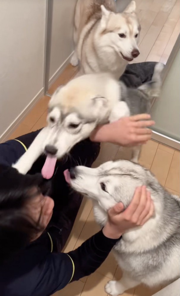 「おかえりぃぃ」