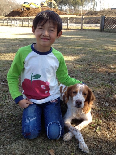 子供と犬