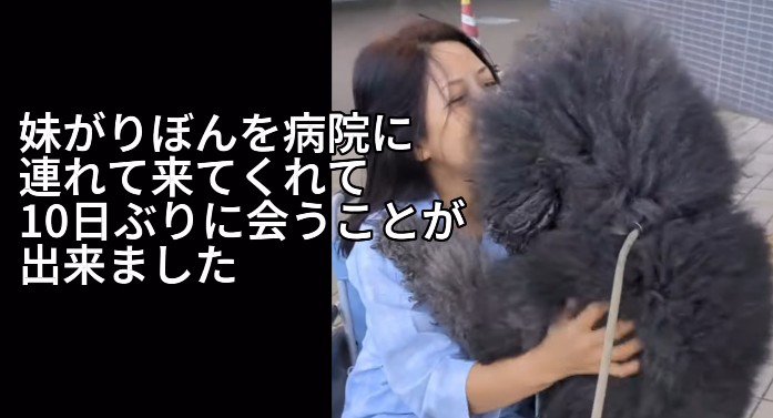 リボンちゃんを連れてお見舞いに