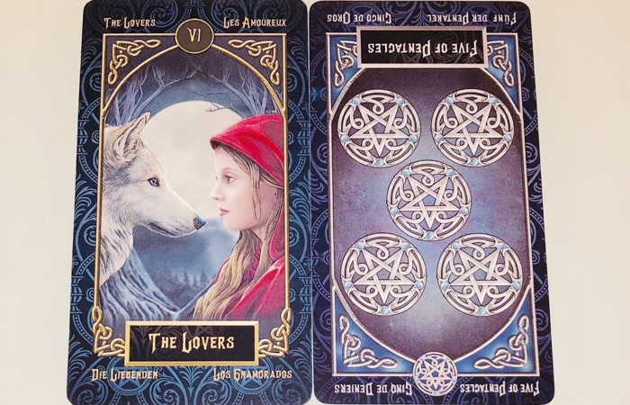 LOVERS/FIVEofPENTACLES