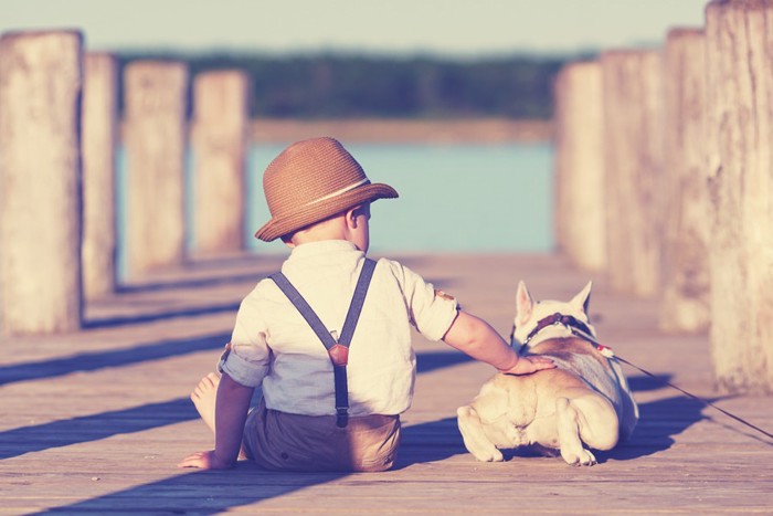 子供と犬