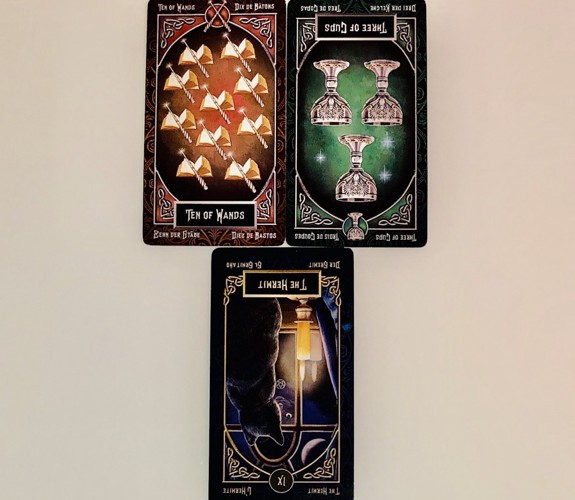 TENofWANDS/THREEofCUPS/THEHERMIT