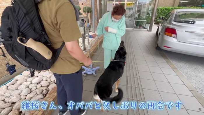 大喜びで駆け寄る♪