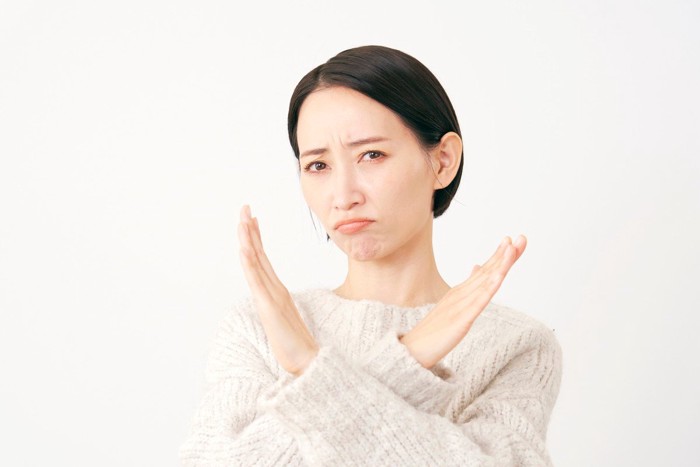 NGを出している女性