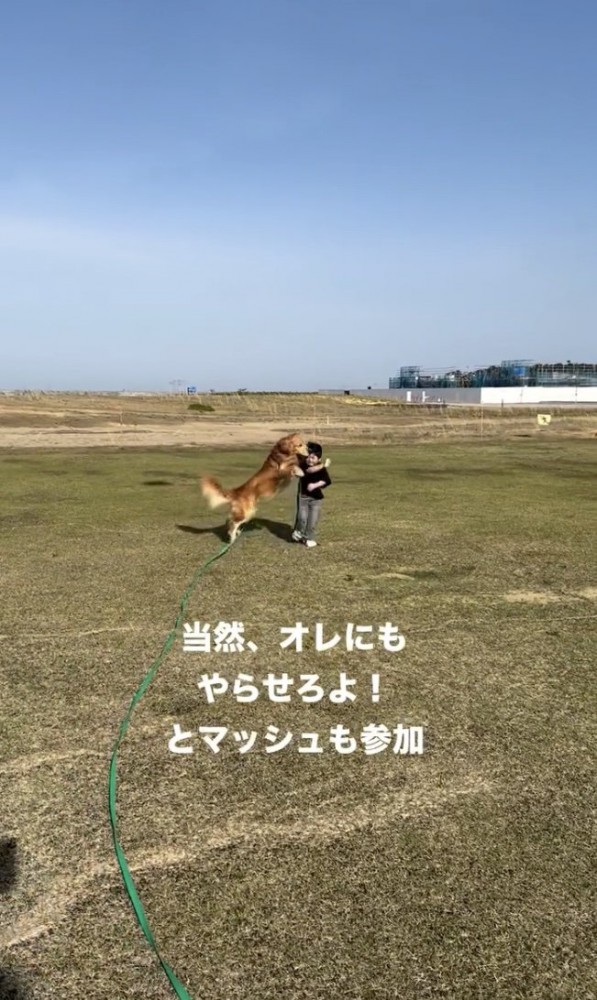 飛び付いた